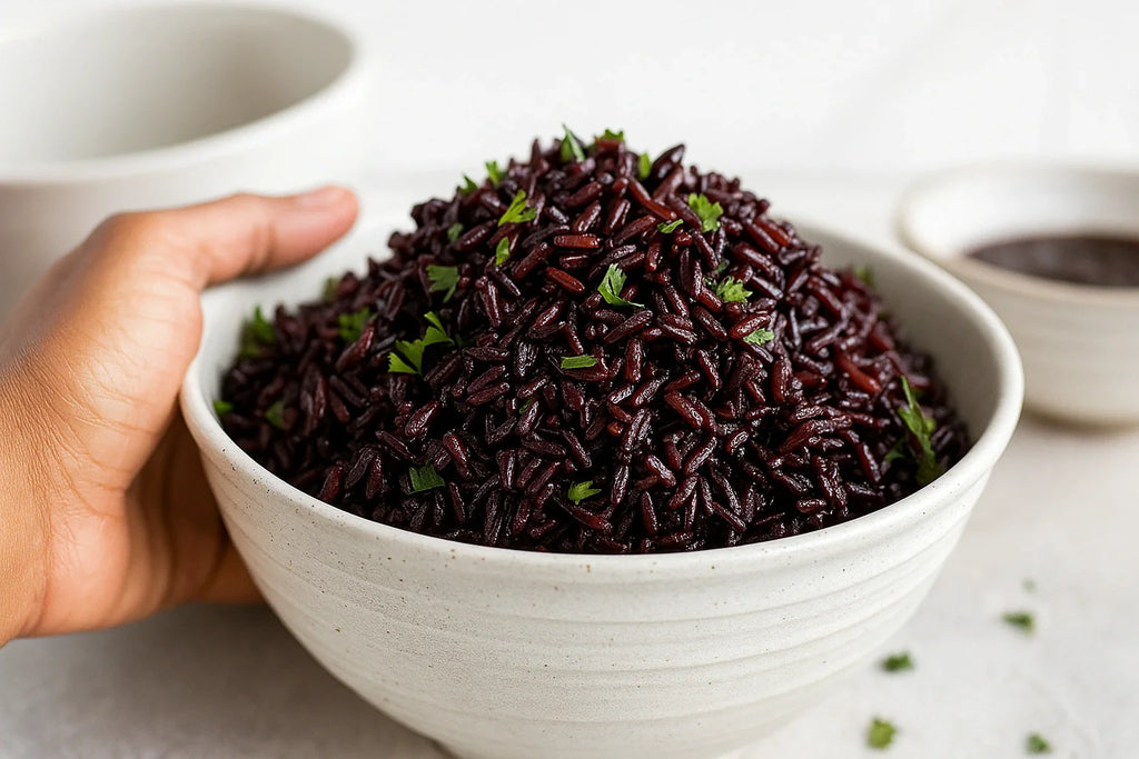 Gesunde schwarze Reisschüssel – leicht, aromatisch und ohne Reue